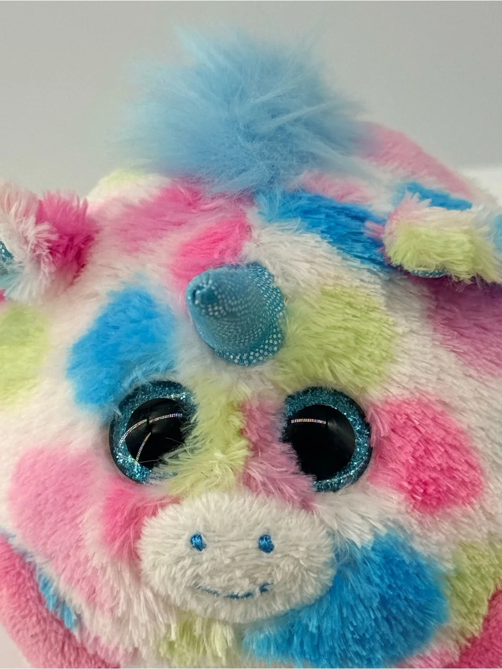 Able Beanie Ballz Plush Unicorn - Pink Blue Green